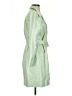 Veda Solid Green Trenchcoat Size P (petite) - photo 4