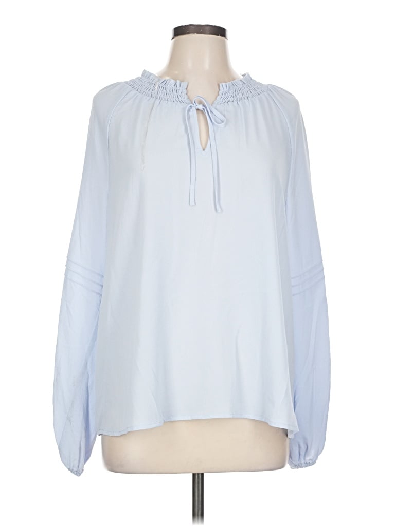 Pre-owned Social Standard By Sanctuary Long Sleeve Blouse In Blue