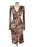 Aniye By Animal Print Brown Tan Cocktail Dress Size L - photo 1
