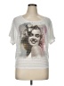 Marilyn Monroe 100% Polyester Print Silver Short Sleeve T-Shirt Size XL - photo 1