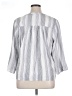 Splendid Stripes Silver 3/4 Sleeve Button-Down Shirt Size XL - photo 2