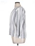 Splendid Stripes Silver 3/4 Sleeve Button-Down Shirt Size XL - photo 5