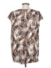 Express Animal Print Brown Short Sleeve Blouse Size P (petite) - photo 2