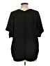 Lush 100% Polyester Black Short Sleeve Blouse Size L - photo 2