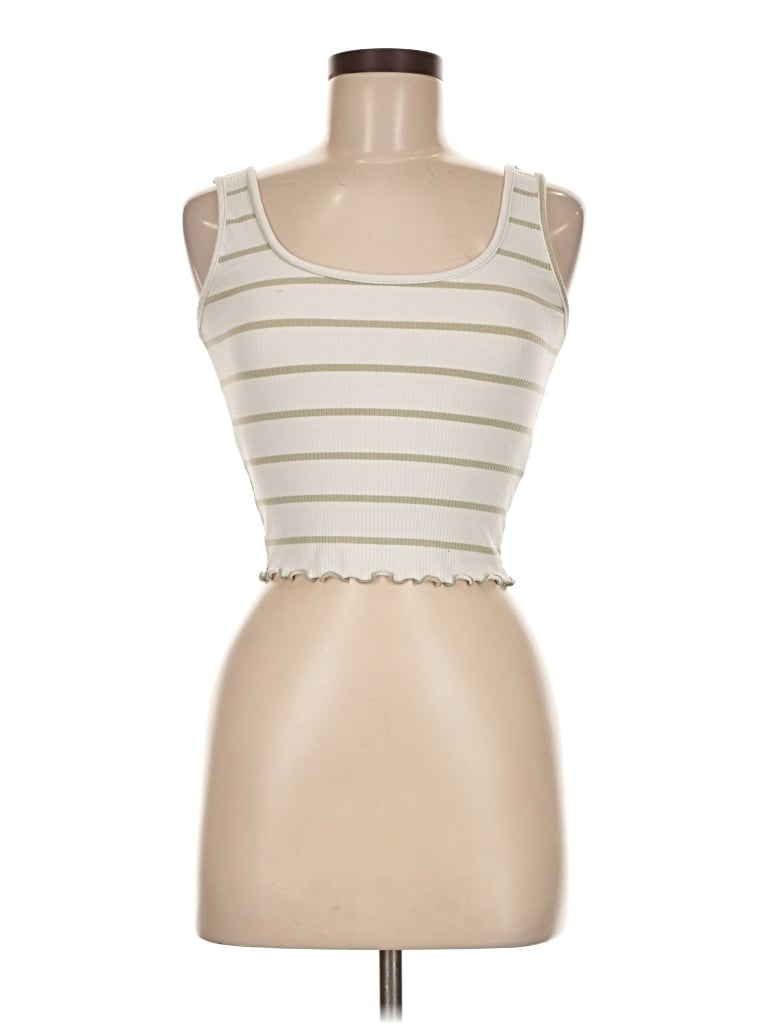 Pre-owned Popular 21 Tank Top Ivory Strapless Neckline Tops