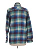 J.Crew 100% Cotton Plaid Blue Long Sleeve Button-Down Shirt Size 8 - photo 2