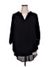 LOANNA 100% Polyester Black 3/4 Sleeve Blouse Size 2X - photo 1