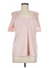 Unbranded 100% Polyester Pink Short Sleeve Top Size M - photo 1