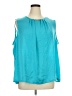 Peter Nygard 100% Polyester Teal Sleeveless Blouse Size 22 - photo 1