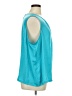 Peter Nygard 100% Polyester Teal Sleeveless Blouse Size 22 - photo 4