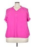 CeCe 100% Polyester Pink Short Sleeve Blouse Size 3X - photo 1