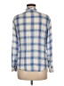 Maison Jules 100% Rayon Plaid Blue Long Sleeve Blouse Size M - photo 2