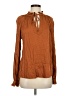 Bella Dahl Brown Long Sleeve Blouse Size S - photo 1