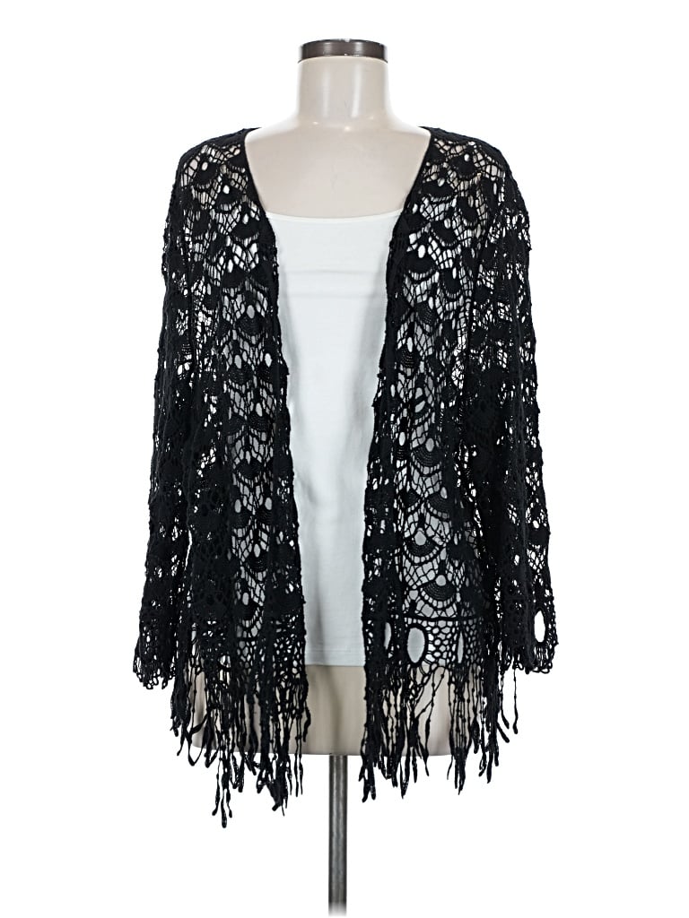 Pre-owned Ruff Hewn Cardigan Sweater In Black