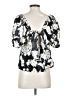 MNG Black Short Sleeve Blouse Size 8 - photo 2