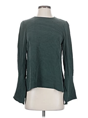 Lafayette 148 New York Long Sleeve Silk Top (view 1)