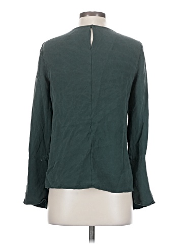 Lafayette 148 New York Long Sleeve Silk Top (view 2)