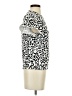 Love Ady Animal Print Ivory Short Sleeve Turtleneck Size S - photo 4