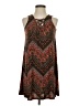 Veronica M. Paisley Brown Casual Dress Size XS - photo 1
