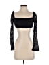 Missguided Black 3/4 Sleeve Top Size 2 - photo 1