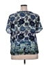 Judith Hart 100% Polyester Blue Short Sleeve Blouse Size 18W - photo 2