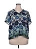 Judith Hart 100% Polyester Blue Short Sleeve Blouse Size 18W - photo 1