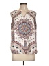 verse 100% Polyester Ivory Sleeveless Blouse Size L - photo 1