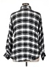 Evans 100% Viscose Plaid Silver 3/4 Sleeve Blouse Size 16 - photo 2
