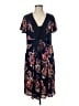 Torrid 100% Rayon Floral Blue Casual Dress Size Med Plus (00) - photo 1