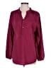Annabelle 100% Polyester Burgundy Pink Long Sleeve Blouse Size L - photo 1