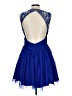 B. Smart 100% Polyester Blue Cocktail Dress Size 13 - 14 - photo 2