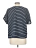 Unbranded Stripes Blue Short Sleeve Turtleneck Size L - photo 2