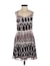 Capulet 100% Polyester Chevron-herringbone Gray Casual Dress Size S - photo 1
