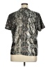 Elie Tahari 100% Polyester Metallic Silver Short Sleeve Top Size XL - photo 2