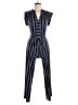 Monteau Stripes Blue Jumpsuit Size M - photo 1
