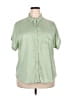 Assorted Brands 100% Lyocell Solid Green Short Sleeve Blouse Size 2X - photo 1