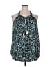 Meri Skye 100% Polyester Teal Sleeveless Blouse Size 2X - photo 1