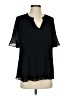 Ann Taylor 100% Polyester Black Short Sleeve Blouse Size S - photo 1