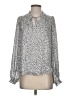 Maison d' Amelie Animal Print Silver Long Sleeve Blouse Size XS - photo 1