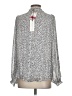 Maison d' Amelie Animal Print Silver Long Sleeve Blouse Size XS - photo 2