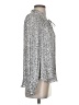 Maison d' Amelie Animal Print Silver Long Sleeve Blouse Size XS - photo 4