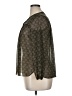 Oui Brown Green Long Sleeve Blouse Size 0X - photo 5