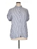 BeachLunchLounge Stripes Blue Short Sleeve Blouse Size XL - photo 1