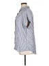 BeachLunchLounge Stripes Blue Short Sleeve Blouse Size XL - photo 5