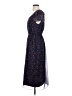 Benares 100% Polyester Polka Dots Blue Casual Dress Size S - photo 5