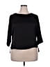 She + Sky Black 3/4 Sleeve Top Size 2X - photo 1