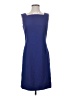 Casual Corner 100% Polyester Solid Blue Casual Dress Size 4 - photo 1