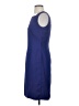 Casual Corner 100% Polyester Solid Blue Casual Dress Size 4 - photo 5