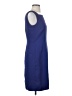 Casual Corner 100% Polyester Solid Blue Casual Dress Size 4 - photo 4