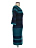 Max Studio Stripes Teal Casual Dress Size S - photo 4